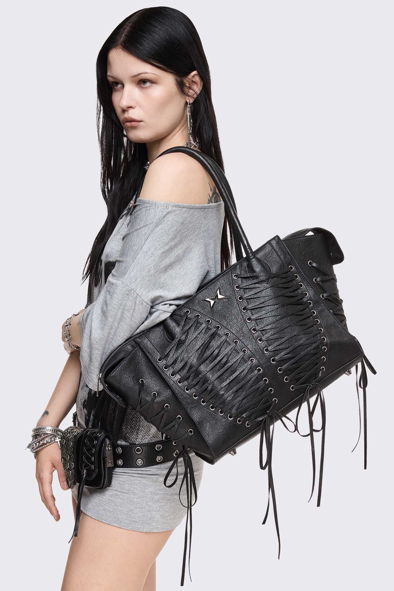 Avery Lace-Up Shoulder Bag - Image 5