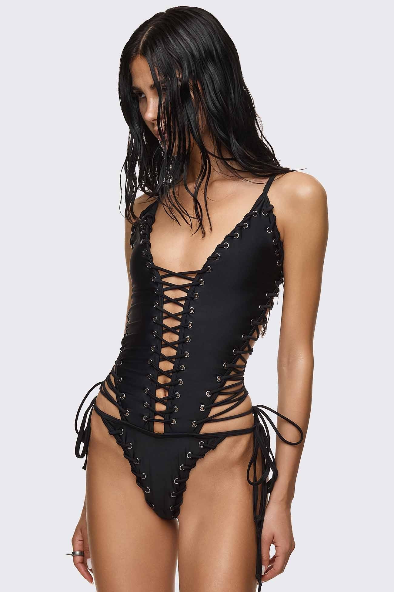 Bad Decisions Lace-up Swimsuit - Image 4
