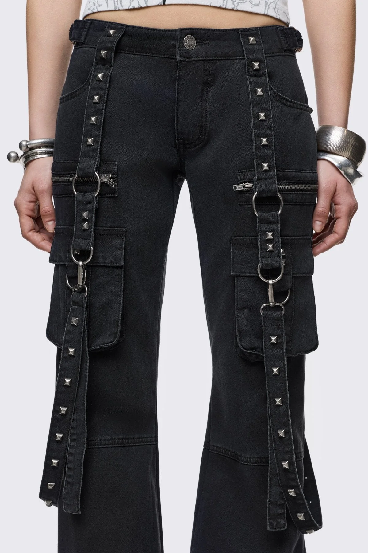 Bruise Cargo Flared Jeans - Image 3