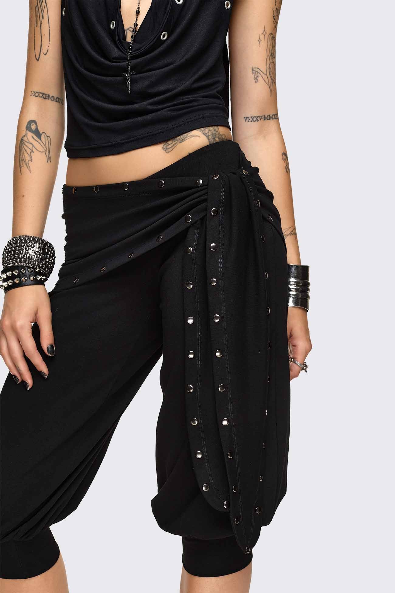 Dead Tide Studded Balloon Capri Pants - Image 3