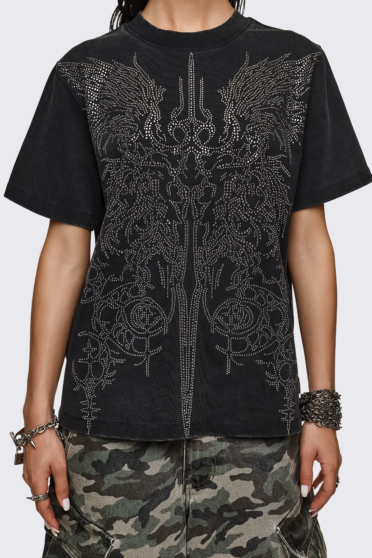 Elysium Sigil Rhinestone Graphic T-Shirt - Image 3