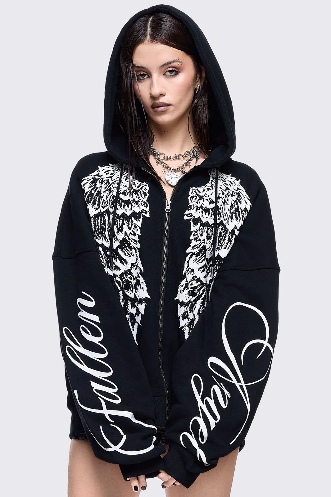Fallen Angel Zip Up Hoodie - Image 2