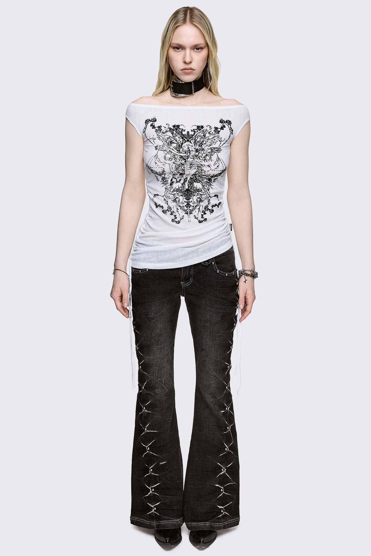 Forgive Me Not Boatneck Top - Image 2