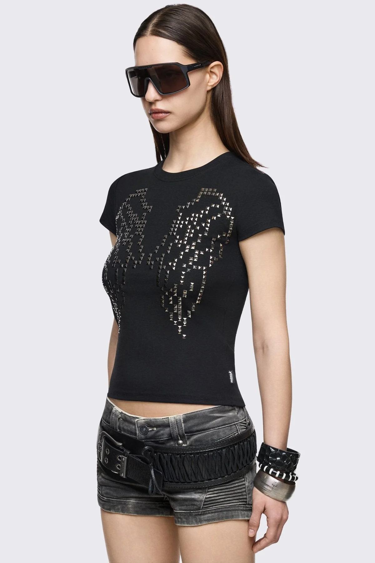 Glitter Flight Studded Baby Tee - Image 6