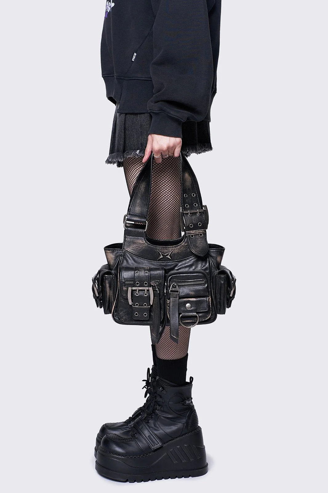 Jade Faux Leather Shoulder Bag - Image 3