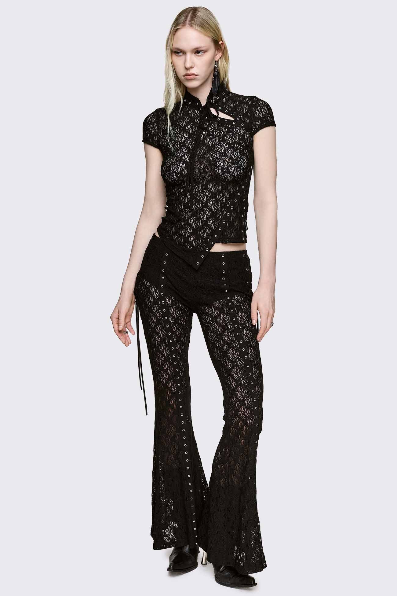 Moor Lace Flared Pants - Image 5