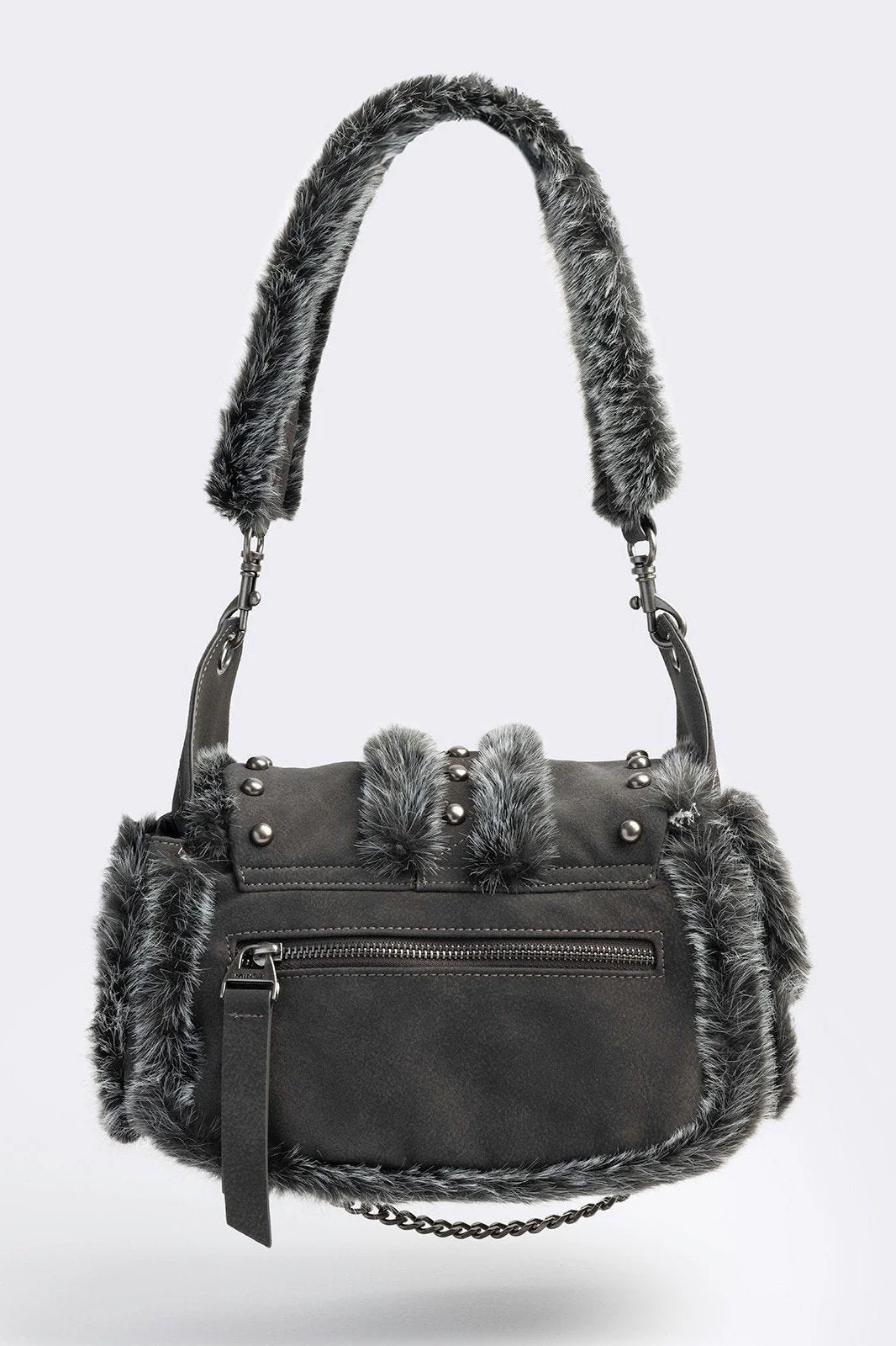 Polly Faux Suede Shoulder Bag - Image 7
