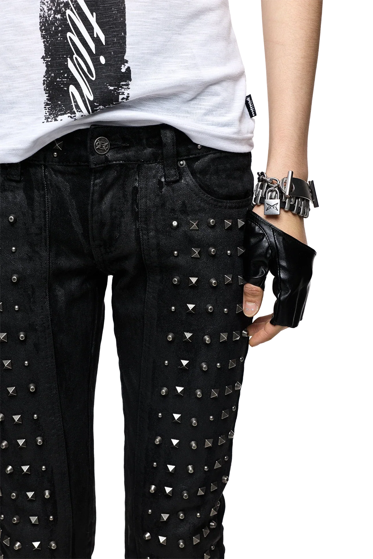 Riot Studded Bootcut Jeans - Image 3