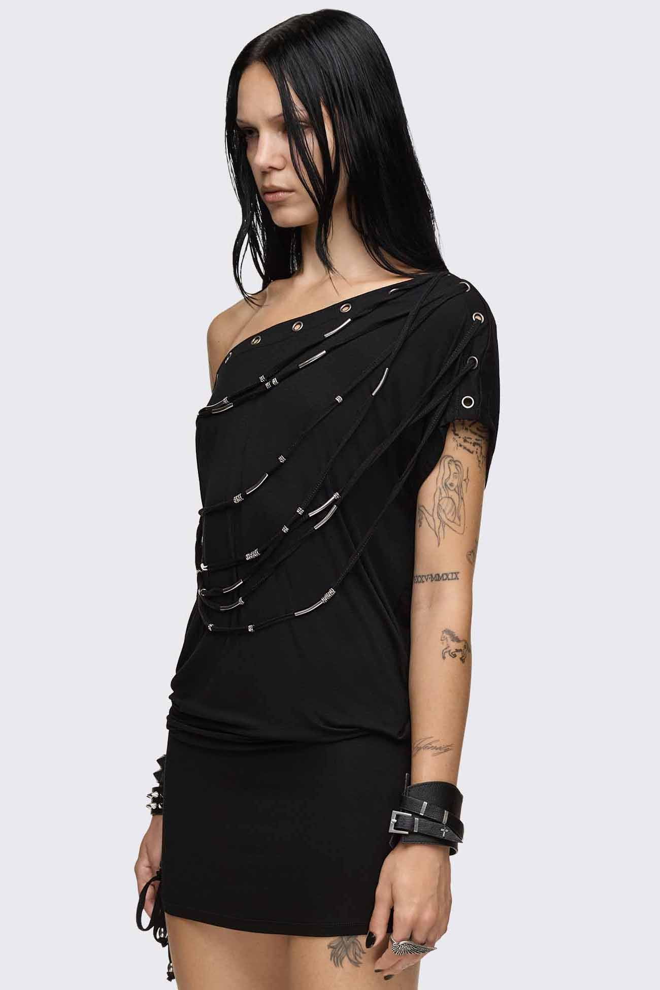 Romie Beaded Off-Shoulder Dress - Image 6