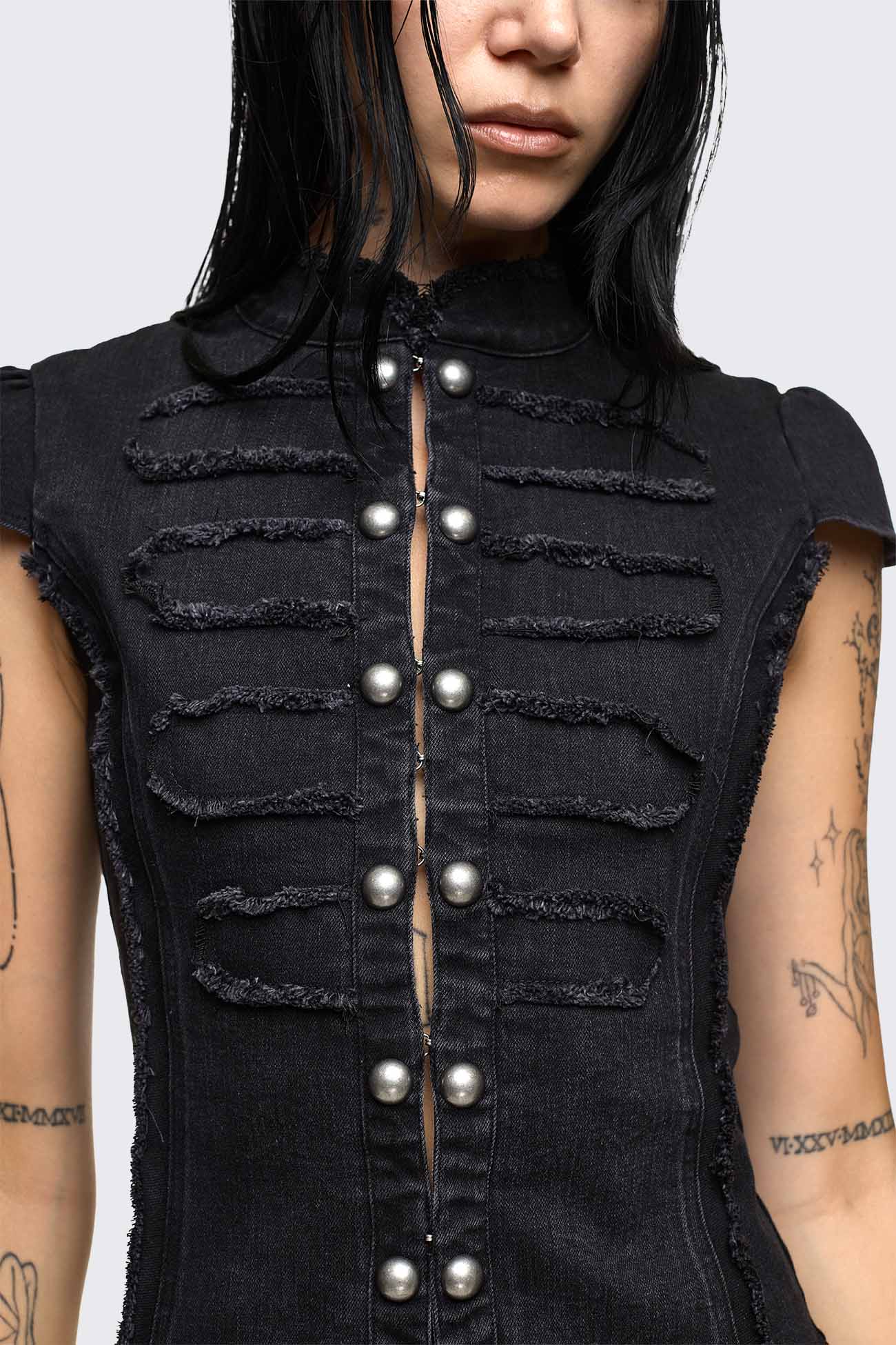 Salute Military Button Blouse - Image 3