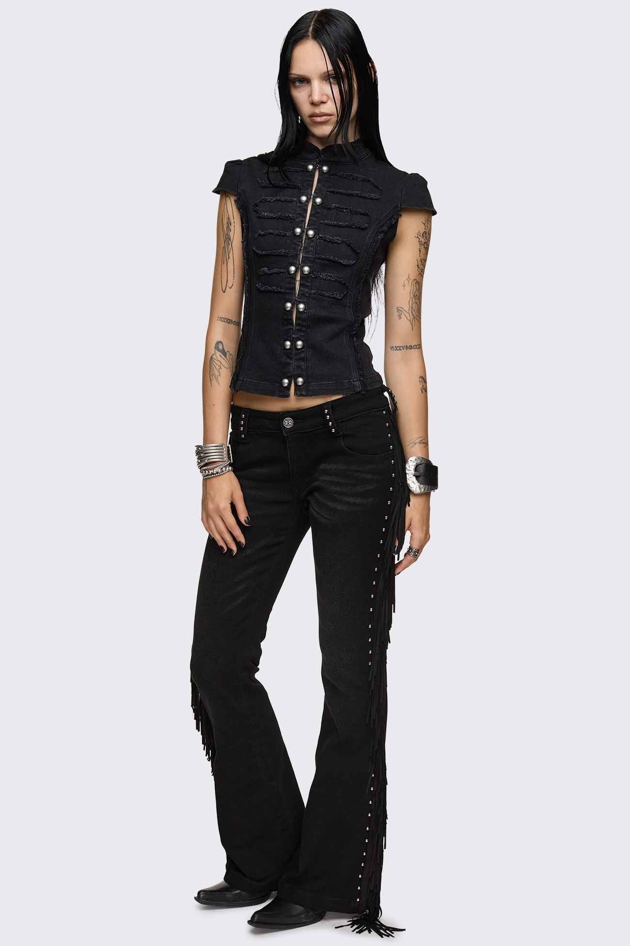 Salute Military Button Blouse - Image 5