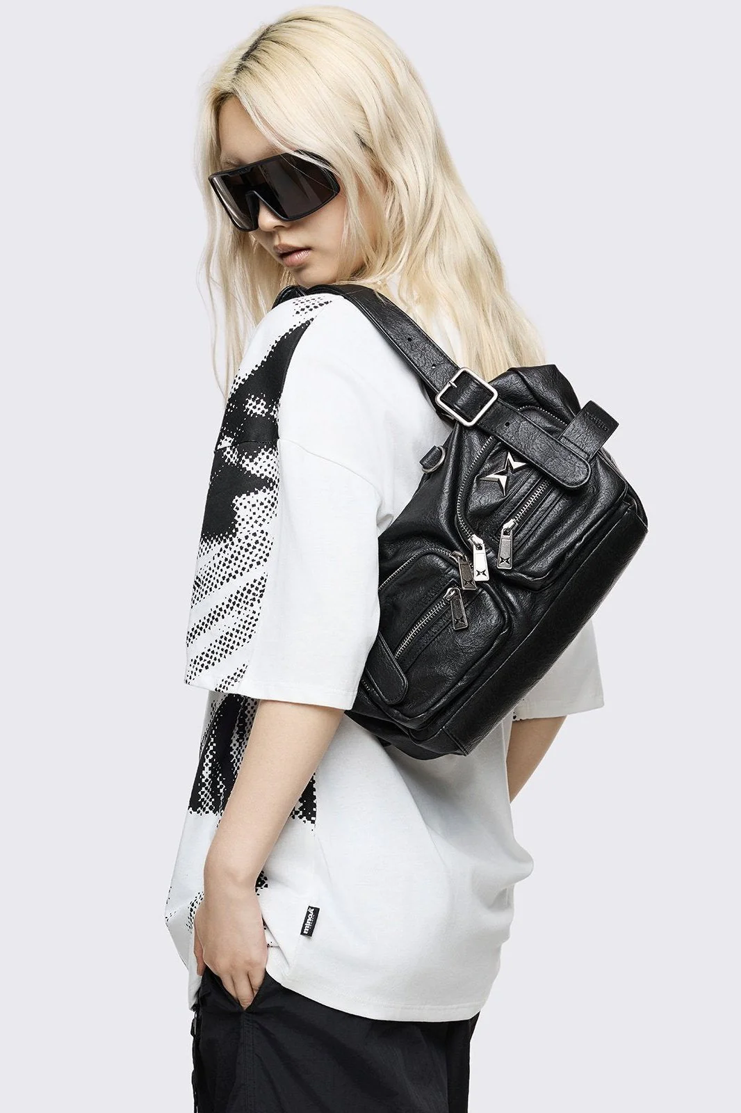 Soot Faux Leather Shoulder Bag - Image 3