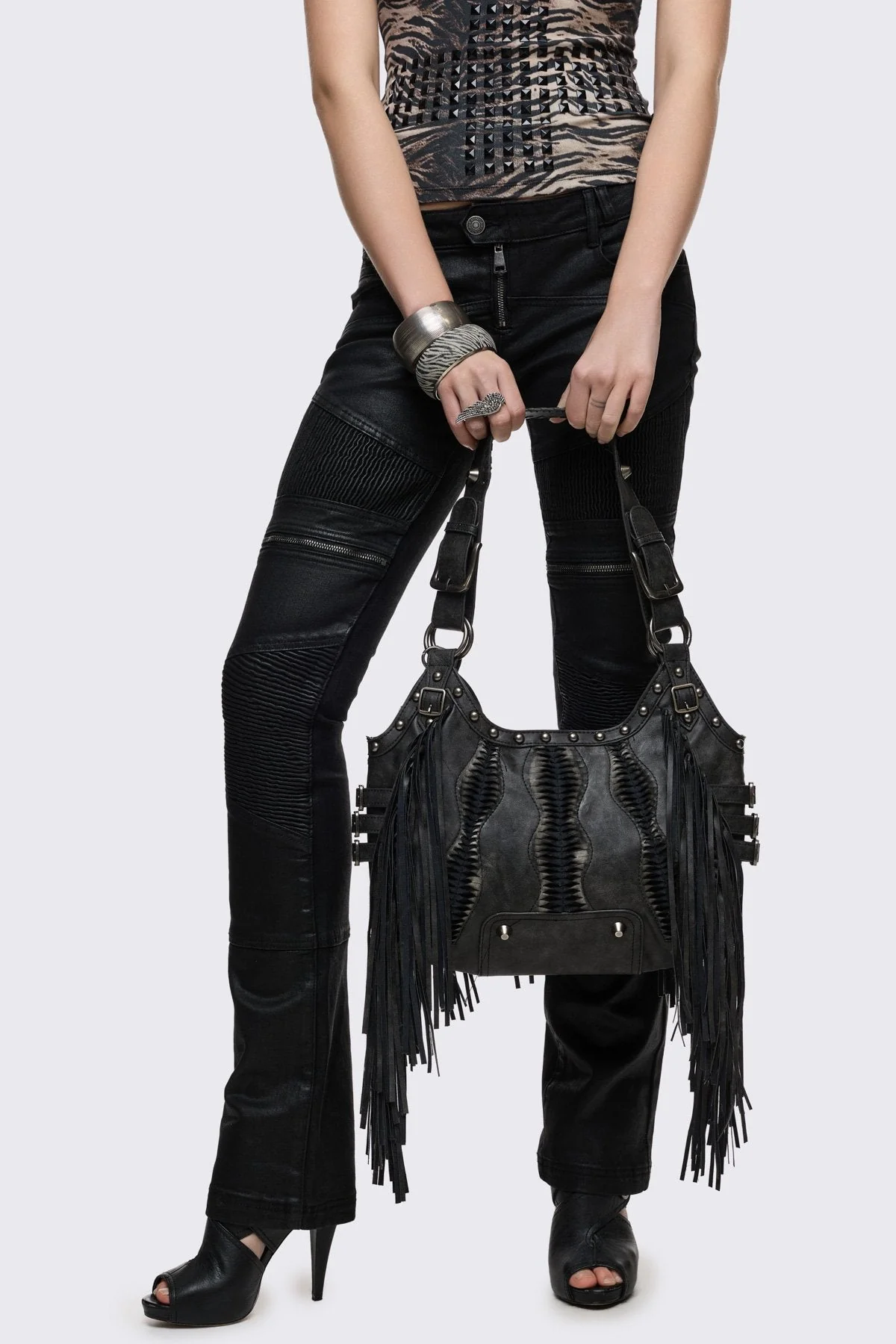 Suki Fringe Faux Shoulder Bag - Image 4