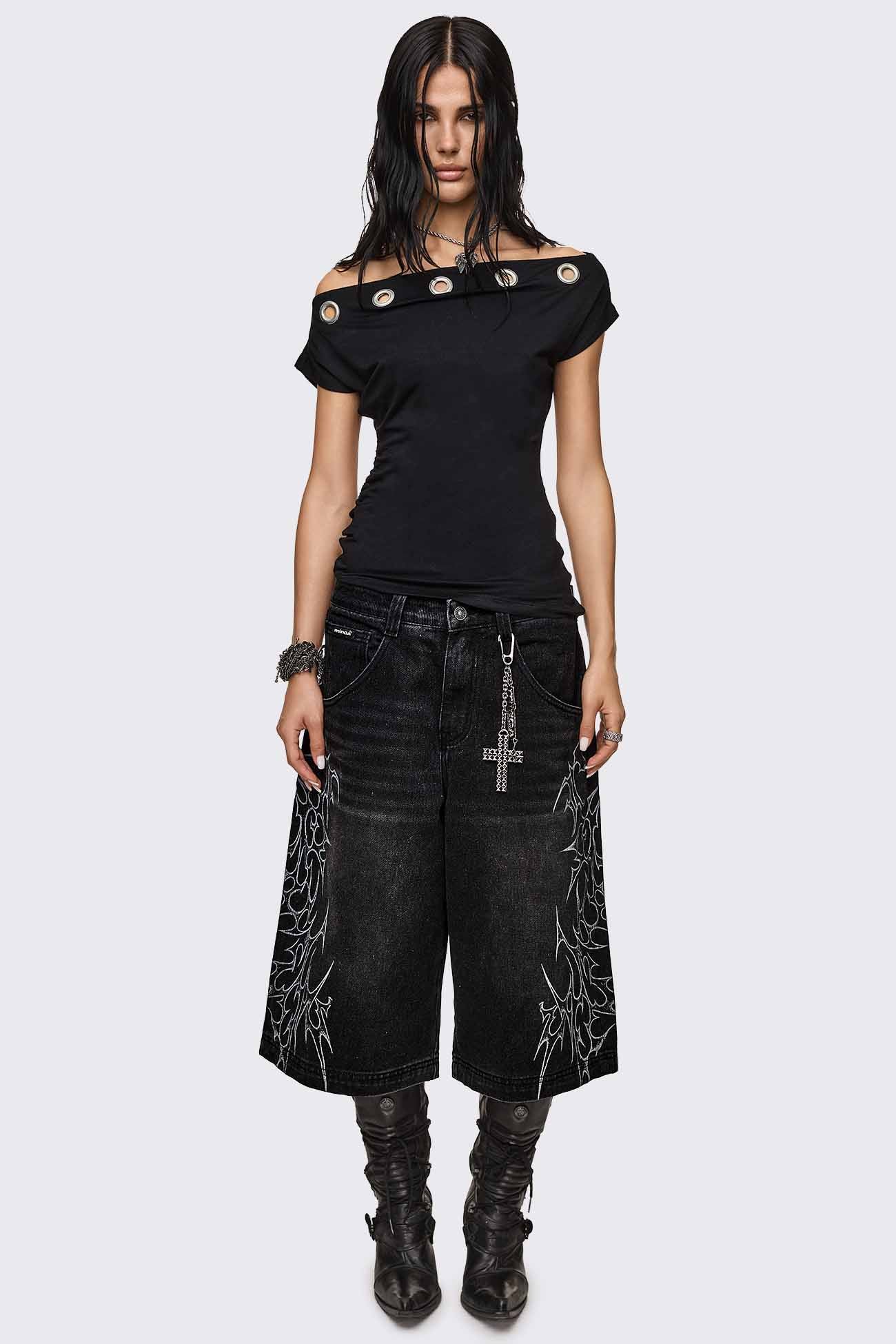 Zadie Eyelet Off-Shoulder Top - Image 2